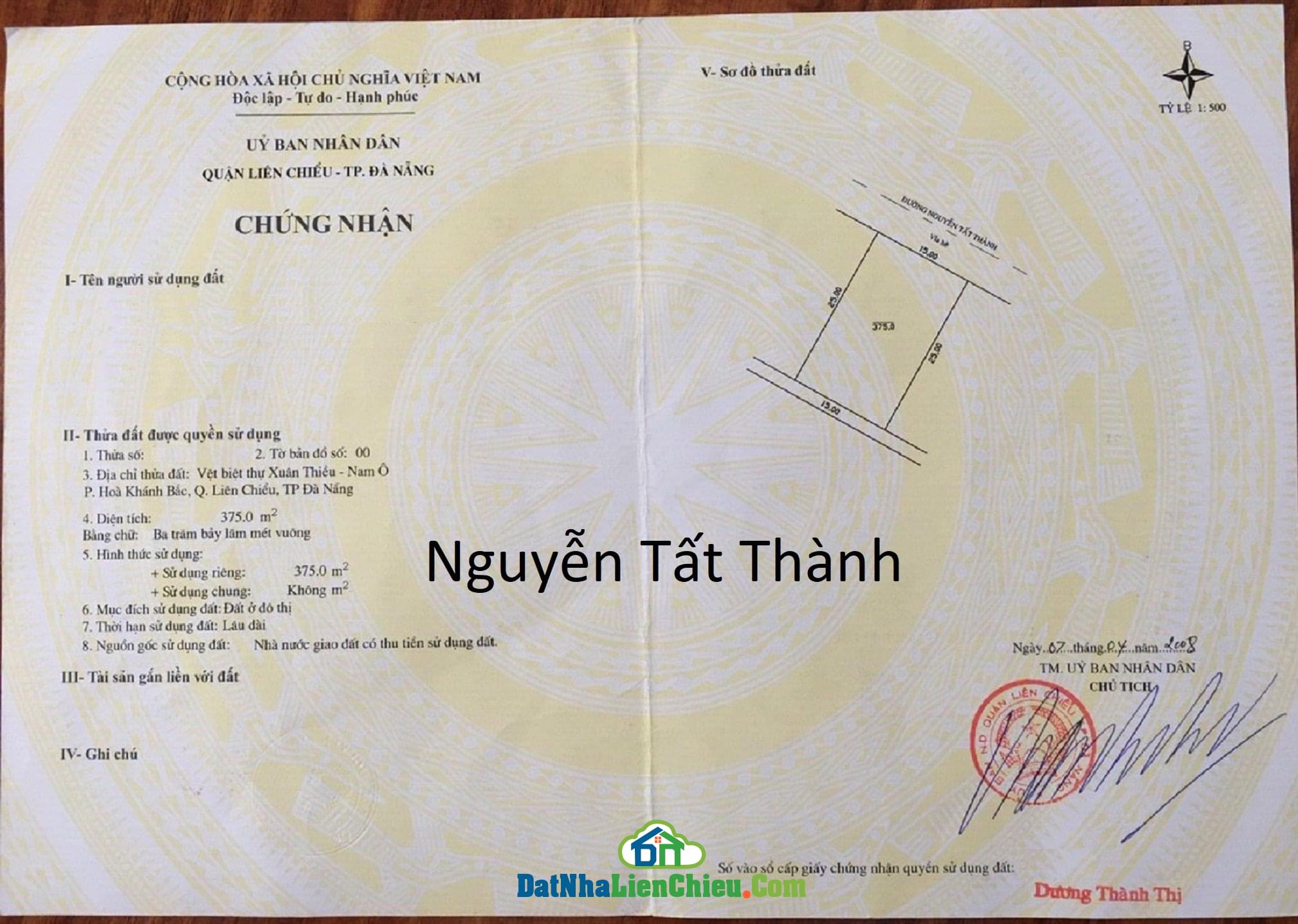 Bán Đất đường Nguyễn Tất Thành, vệt Biệt Thự Xuân Thiều, Giá SIÊU RẺ 2/2024