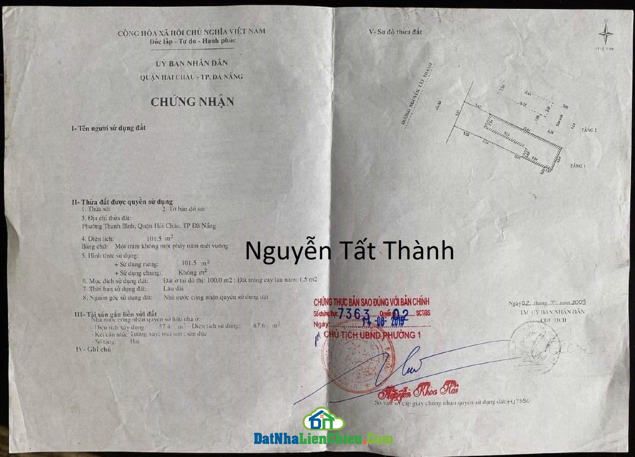 Bán Đất Mặt Tiền Đường Nguyễn Tất Thành, Quận Hải Châu, Giá RẺ 2/2024
