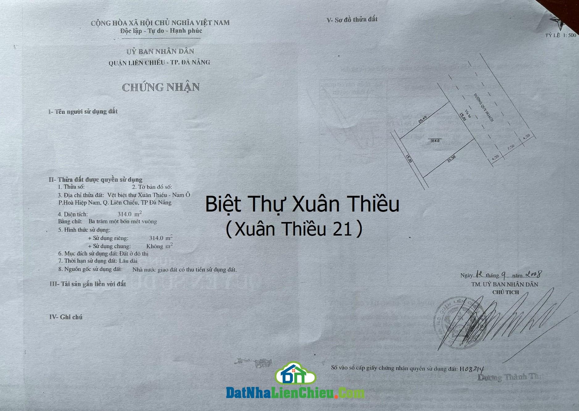 Bán Đất Biệt Thự Xuân Thiều, Đường Xuân Thiều 21, Giá RẺ 2024