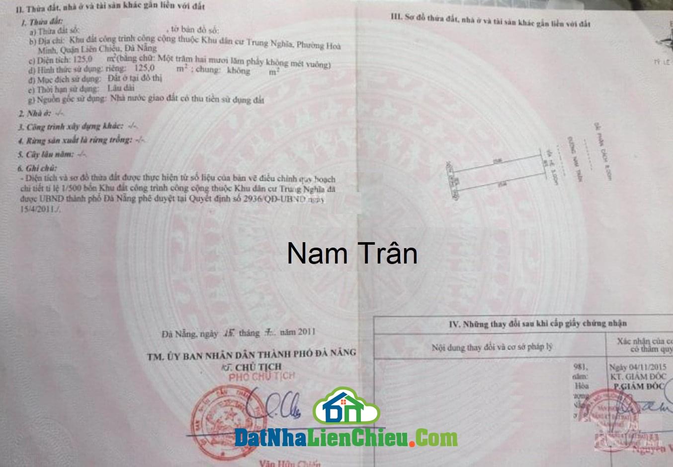 Bán 2 lô liền kề đường Nam Trân, Hàng Hiếm, Vị trí siêu đẹp