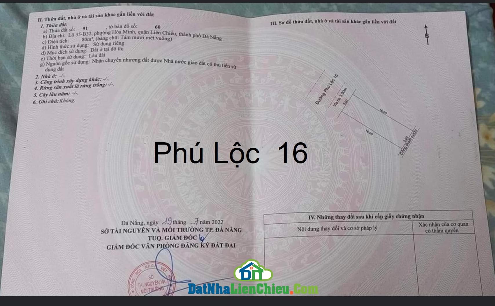 Bán đất đường Phú Lộc 16, Vị trí đẹp,Giá Rẻ, Tháng 02/2024