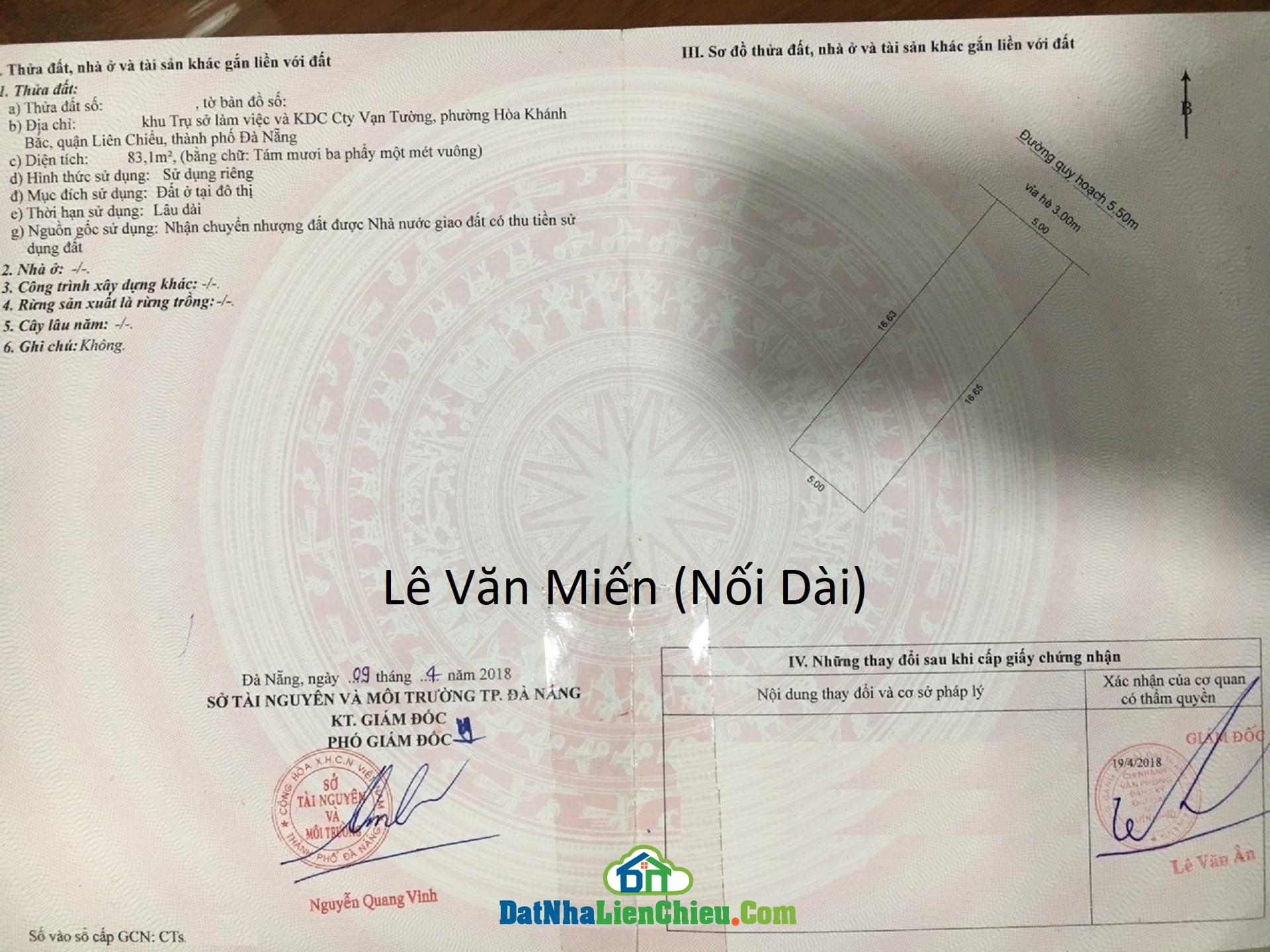 Bán đất đường Lê Văn Miến nối dài, Quận Liên Chiểu, Giá Rẻ 2024