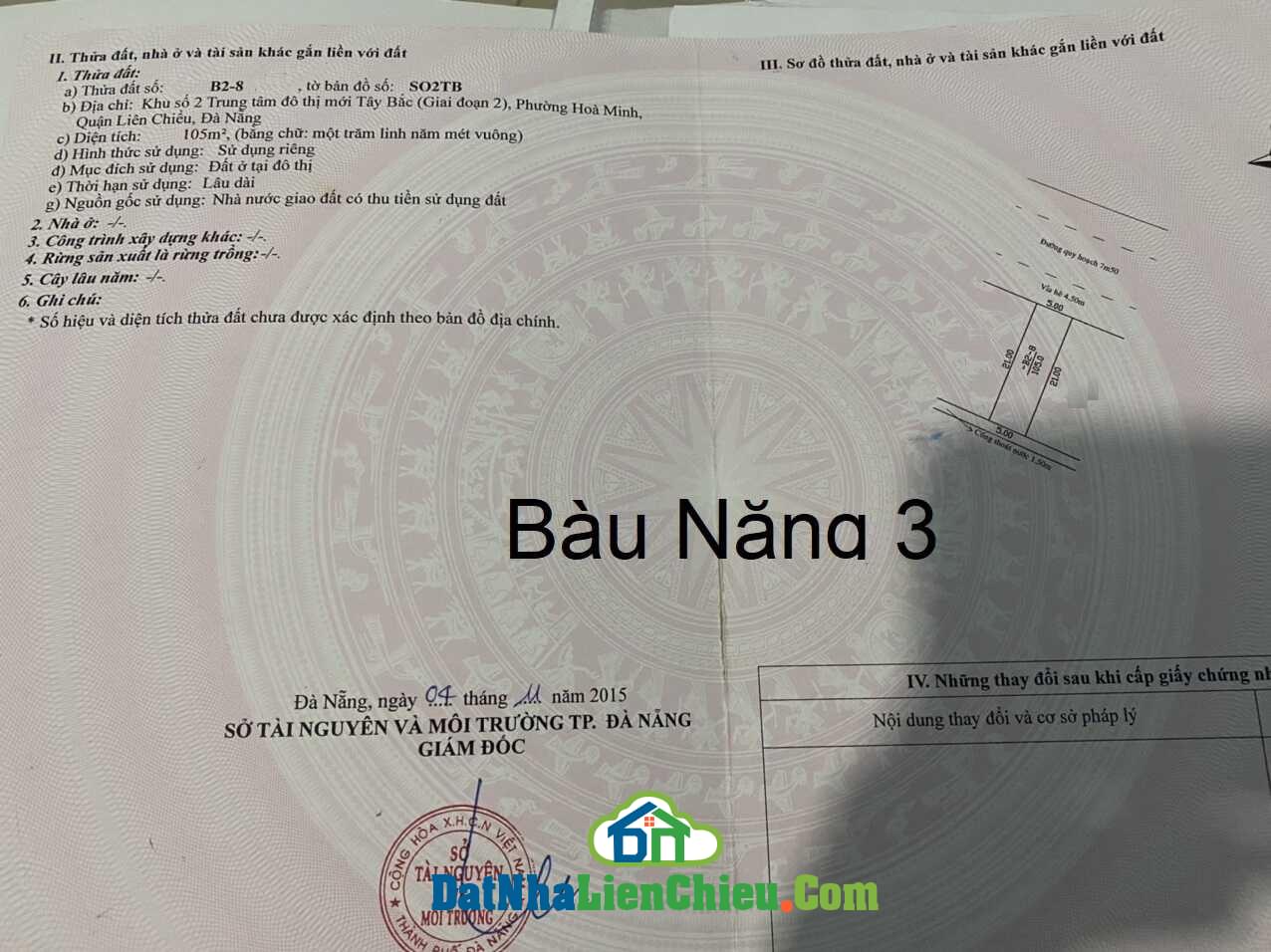 Bán đất đường Bàu Năng 3, Quận Liên Chiểu, Giá Rẻ, Tháng 3/2024