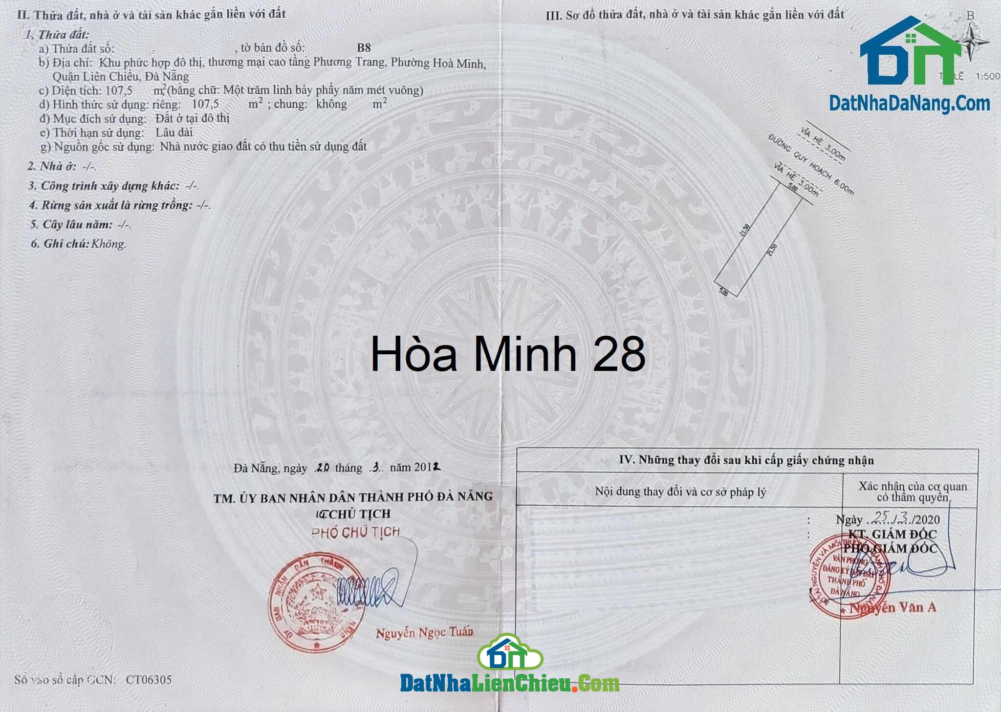 Bán đất 2 lô liền kề đường Hoà Minh 28, Khu B Phương Trang, Quận Liên Chiểu, Giá RẺ