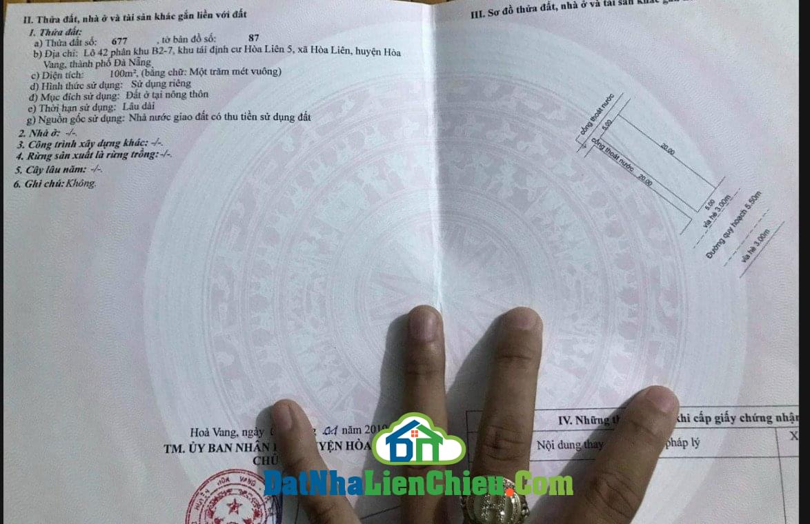 Bán đất Hoà Liên 5 , vị trí trục thông gần trục chính , giá siêu rẻ tháng 3/2024