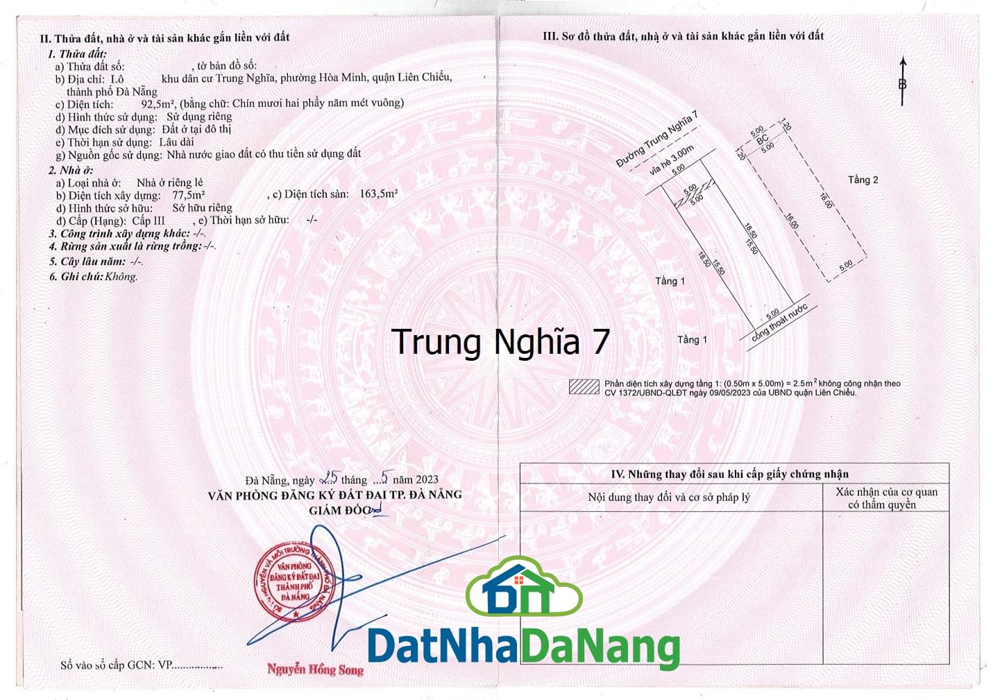 Bán Nhà 2 tầng đường Trung Nghĩa 7, Đối Diện Bến Xe Đà Nẵng, Giá RẺ 2024