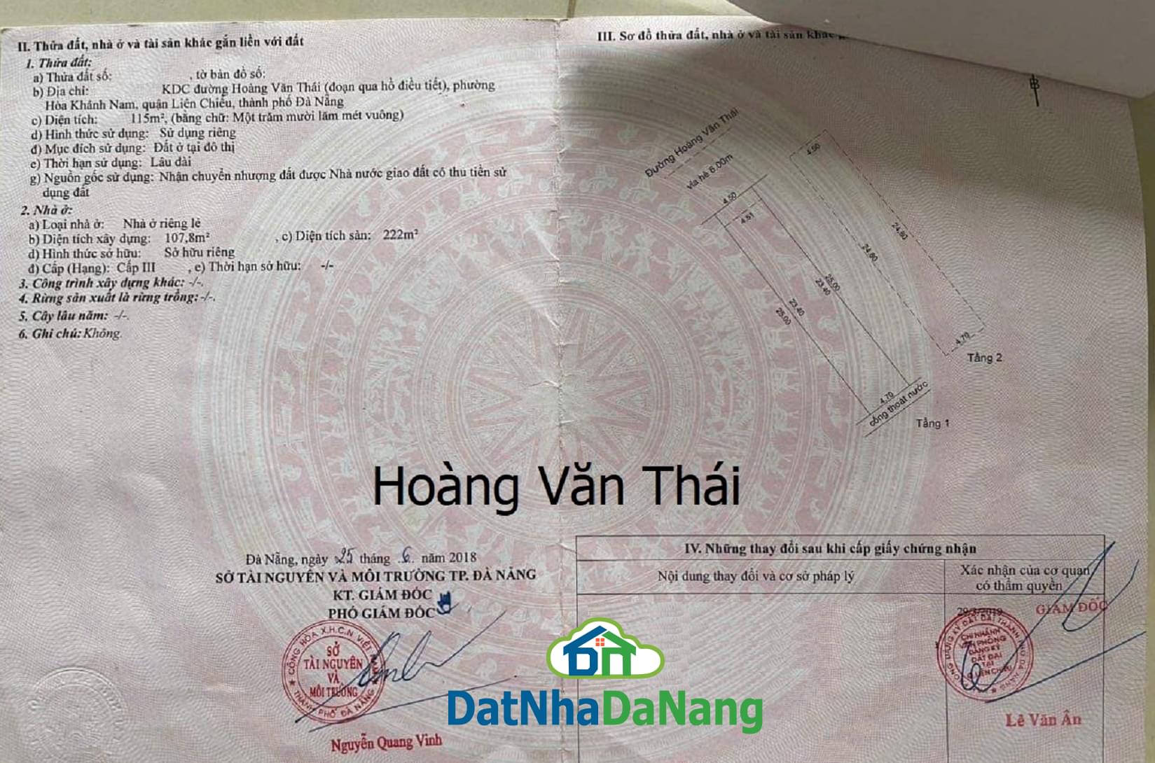 Bán Nhà 3 Tầng Mặt Tiền Đường Hoàng Văn Thái, Gần Đại Học Duy Tân, Giá RẺ 2024