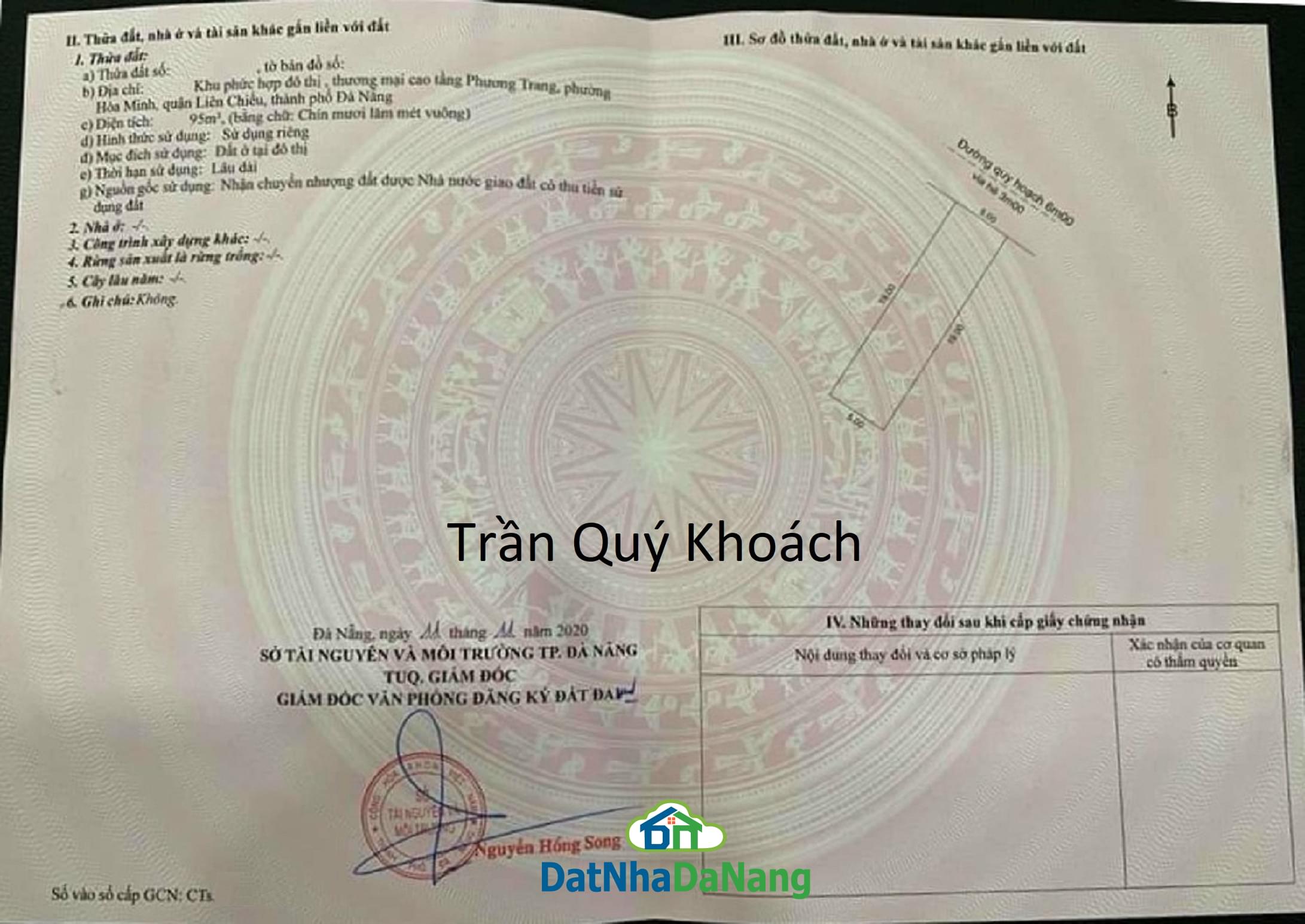 Bán Đất đường Trần Quý Khoách, Khu B Phương Trang, Giá Rẻ 2025