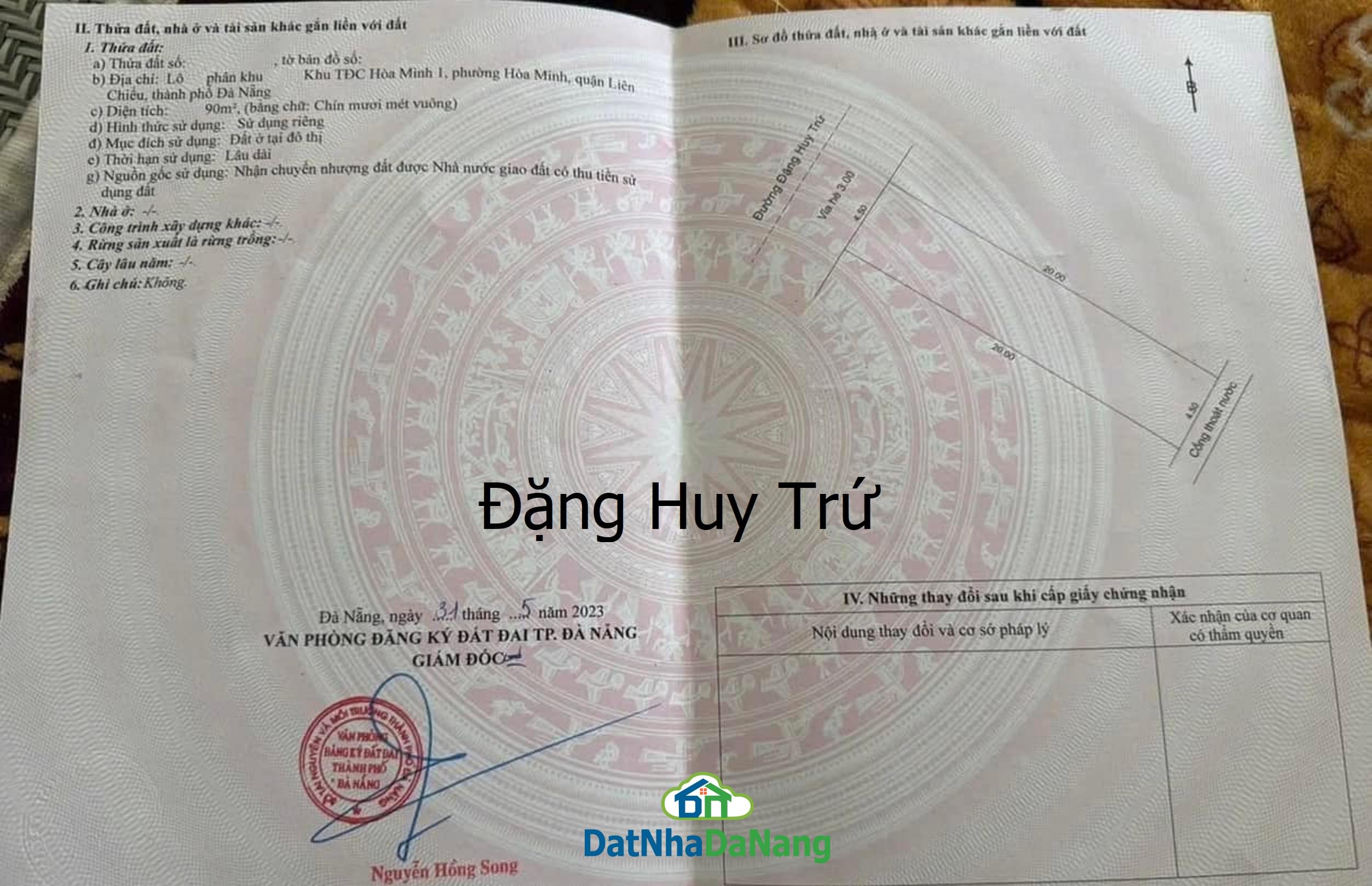 Bán Đất đường Đặng Huy Trứ, Gần đường Giáp Văn Cương, gần biển Nguyễn Tất Thành, Giá RẺ