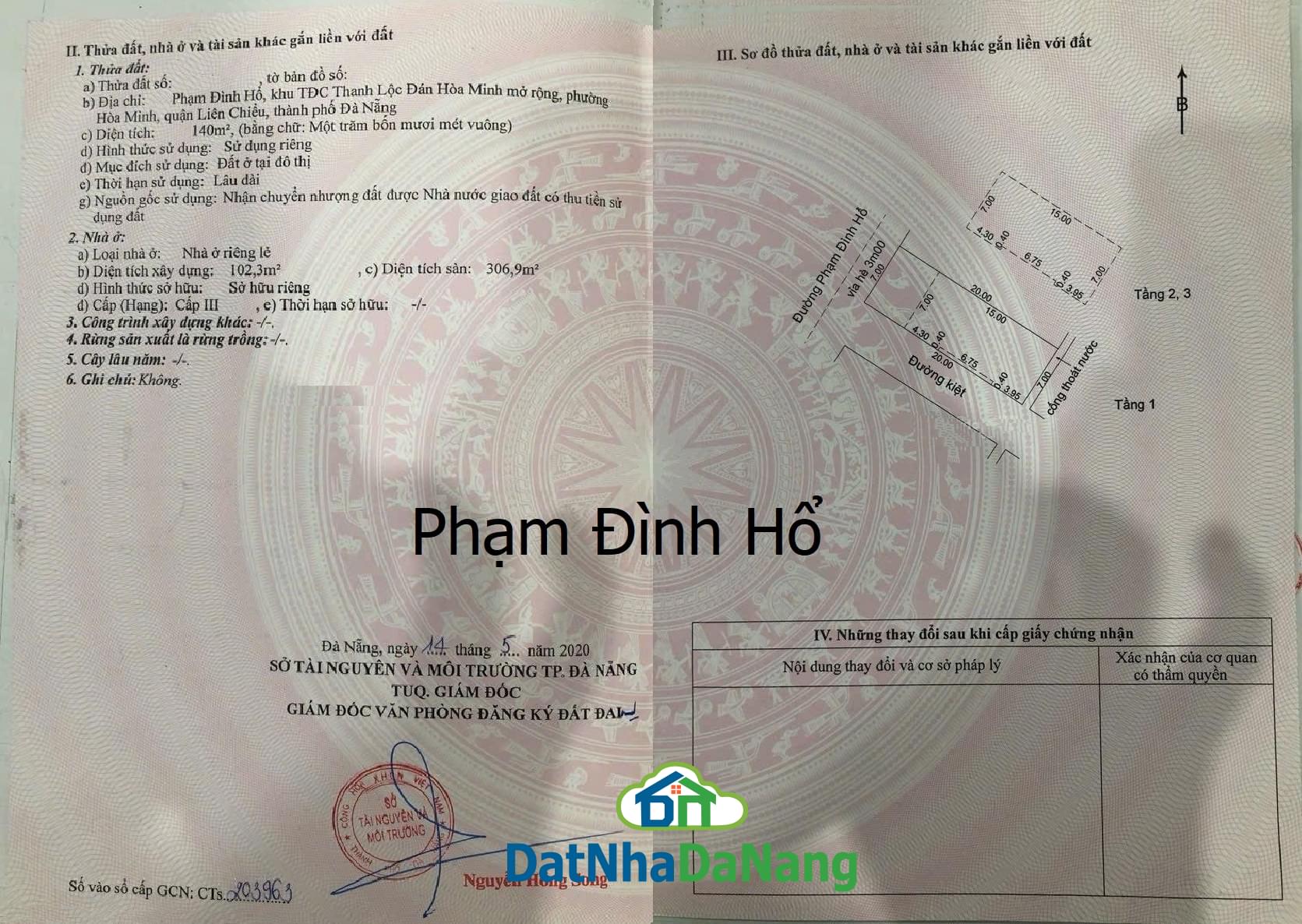 Bán Nhà 3 Tầng đường Phạm Đình Hổ, thông với đường biển Nguyễn Tất Thành, Vị Trí Đẹp, Giá RẺ